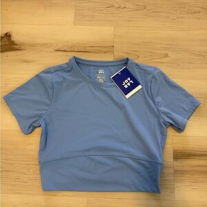 NWT  JoyLab Sky Blue Activewear Top size M